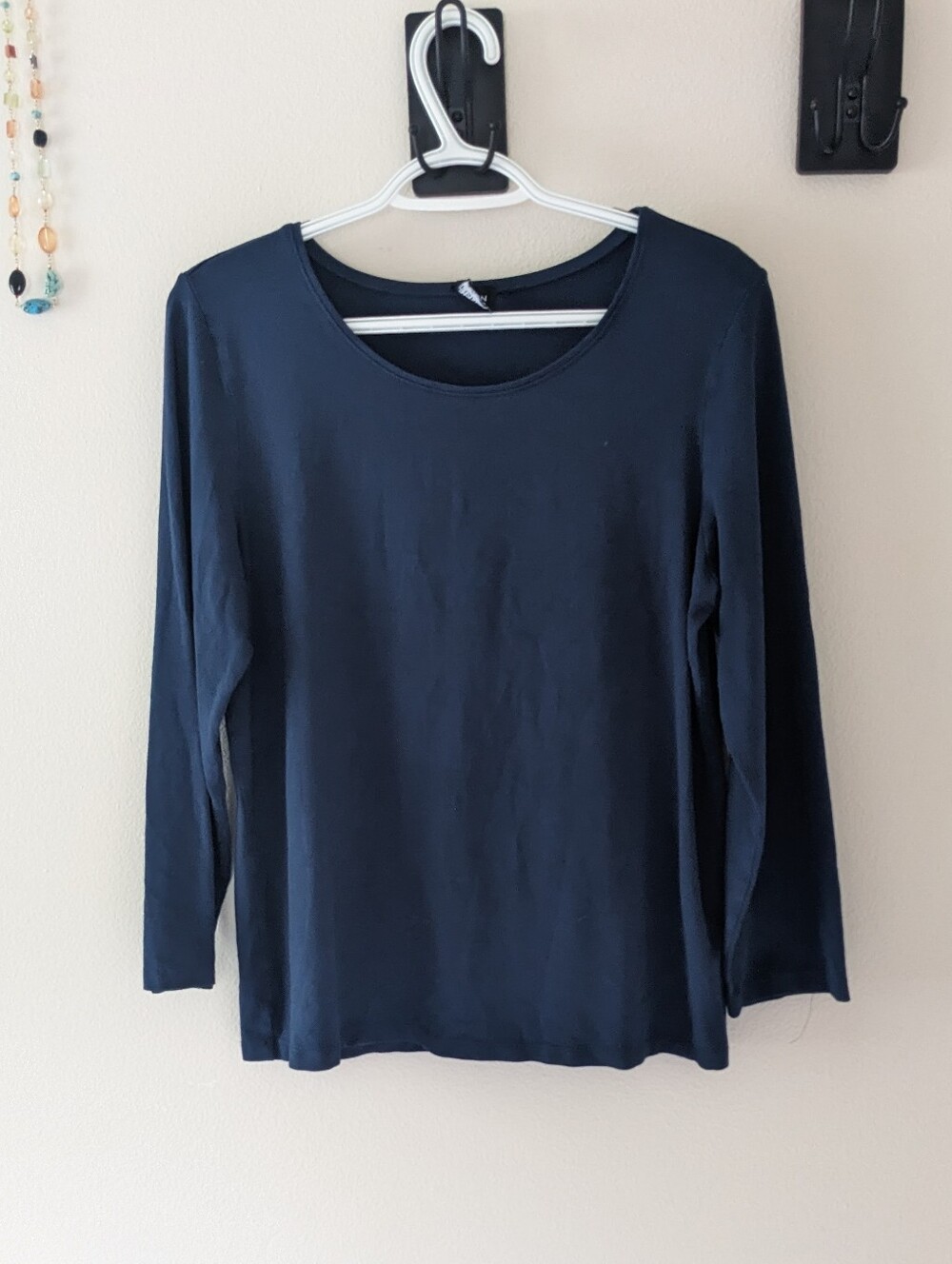 Eileen Fisher Blue 3/4 Sleeve Tee Size M (Estimated)